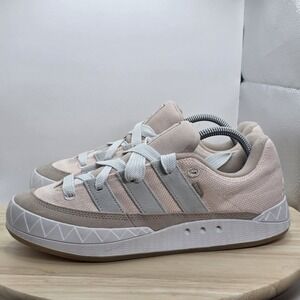 Mens Size 9-adidas Adimatic Lace Up Beige Off White Sneakers Casual Shoes HQ6909